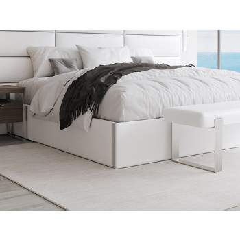 VANT Upholstered Platform Bed - Easy Assembly Bed Frame No Box Spring Needed Foundation for Optimal Support - Sleek Modern Design for Any Bedroom