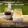 HOST Wine Freeze Cooling Cups, Freezer Cups for Drinks, Insulated Tumblers Cool Wine Glasses Set of 2, 8.5oz in Gray - 3 of 4