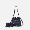 MKF Collection Larissa Vegan Leather Women’s Bucket Hobo Handbag with Wallet by Mia K - 2 of 4