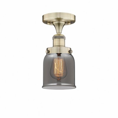 Bell - 1 Light Semi-Flush Mount In Industrial Style-8.25 Inches Tall and 6.5 Inches Wide