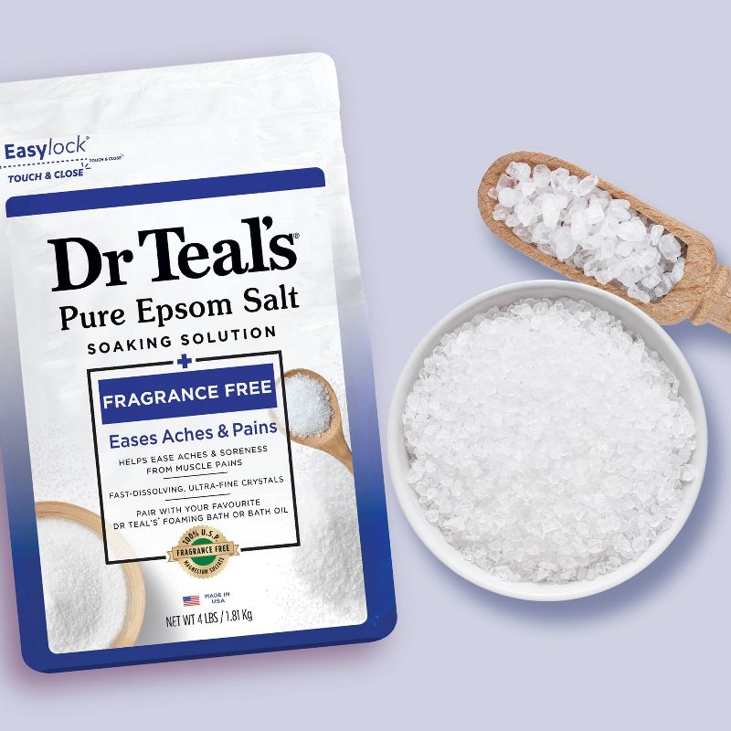 Dr Teal&#39;s Unscented Pure Epsom Bath Salt - 4lb, 6 of 10