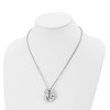 Chisel Stainless Steel and Enameled FAITH Heart with Cross Cut out Pendnat on a 20" Cable Chain Necklace - 4 of 4