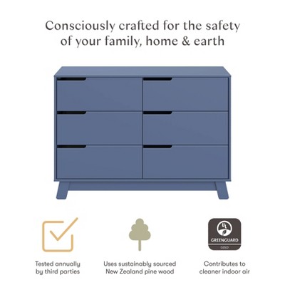 Hudson Cove Blue 48" GREENGUARD Certified Double Dresser with Drawers