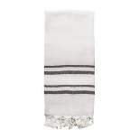 Sweet Water Decor Haley Turkish Hand Towel Two Black Stripe - 19x35"
