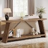 HDZNVF 70.9 in Extra Long Console Table Behind Couch, Industrial Sofa Table with 2-Tier Storage Shelves - 2 of 4