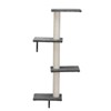 Mewoofun Pet Tower 5 Pcs Multi Level Wall Mounted Indoor Cat Tree Furniture with Scratching Board, Bridge for Indoor Cats, Gray, 12.2"*12.2"*12.2" - 3 of 4