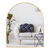GlasFlength Decorative Wall Mirrors Arch Mirror Hanging Mirror, Vintage Bathroom Wall Mirrors Decorative, Wall Decoration, Gold, 36"*30"*1.2" - 2 of 4