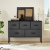 Garvee TV Stand with 5 Drawers, Modern Dresser Organizer Unit, Wood Top Sturdy Metal Frame Fabric Dresser Closets For Hallway Entryway Nursery - 4 of 4