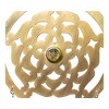 Slickblue 17" Handmade Celtic Chime Wall Art & Garden Decor – Gold Brass with Multi-Colored Glass Beads - 2 of 4