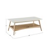 NicBex Modern 48" Wood Rectangle Coffee Table with 2 Layer Storage for Living Room and Office - 2 of 4