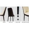 NicBex PU Leather Dining Chairs Set of 4,Upholstered Armless Kitchen Chairs with Curved Back and Black Metal Legs for Dining Room,Kitchen - 4 of 4