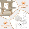 66" Multi-Level Cat Tree w/Sisal Scratching Posts, Condos, Hammock & Perch – Durable Tower for Multiple Cats - 3 of 4