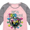 Girls' - Marvel - Thor Valentine You're Athorable Shirt Tail Raglan Graphic T-shirt - 2 of 3