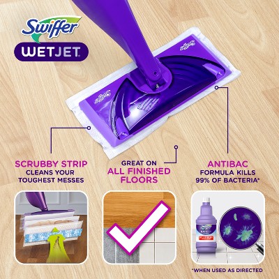 Swiffer WetJet Floor Mop Starter Kit (1 Spray Mop, 5 Mopping Pads, 1 Floor Cleaner Liquid Solution)_10