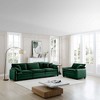 Mid-Century Modern 2-Piece Sofa Set, One 3-Seater and One Single Seat with Arm and Throw Pillows for Living Room - 3 of 4