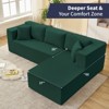 Mjkone W106'' Modern 2-Piece Free Combination Corduroy Upholstered L-Shaped Modular Sectional Sofa With Right Chaise And Pillows - 4 of 4