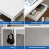ODK L Shaped Gaming Desk,with Monitor StandSturdy Corner Desk with Storage Shelves, Home Office Desk with File Drawer, Two Person Desk - 4 of 4