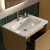 Vynxaria 24"x 18" Glossy White One-Piece Bathroom Sink Integrated Countertop Basin - 3 of 4