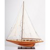 Shamrock Yacht Model – 48.5 Inch Wooden Sailboat – Handcrafted Nautical Display By Old Modern Handicrafts - 2 of 4