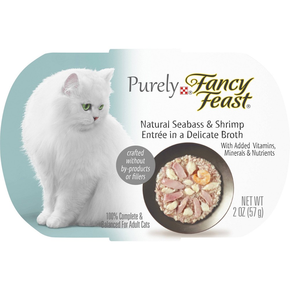 UPC 050000580125 product image for Purina Fancy Feast Purely Gourmet Wet Cat Food Seabass & Shrimp Entrée in a Deli | upcitemdb.com