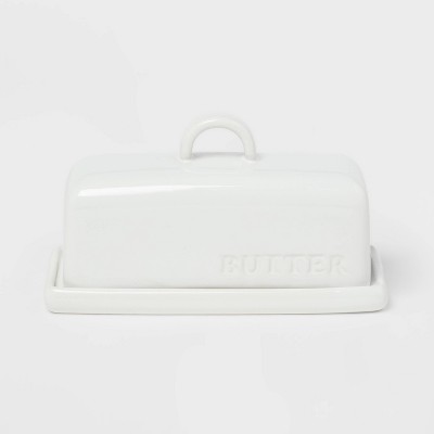 Stoneware Hand Lettered Butter Dish - Threshold&#8482;