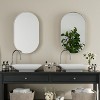 Wooakway 34"H*20"W Recessed Metal Medicine Cabinet Oval Wall Cabinet Bathroom Storage Cabinet with 2 Adjustable Shelves - 4 of 4