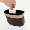 Unique Bargains Car Trash Can Portable Seat Back Trash Bin Beige 1 Pc - 4 of 4