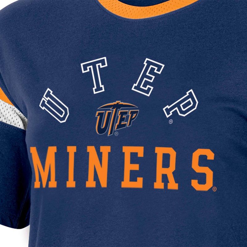 NCAA UTEP Miners Women&#39;s Short Sleeve Stripe T-Shirt, 3 of 4