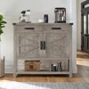 Farmhouse Console Table with 2-Door Cabinet & 2 Drawers, Coffee Bar, Entryway Table with Storage Shelf, Sofa Tables Buffet Sideboard - 4 of 4