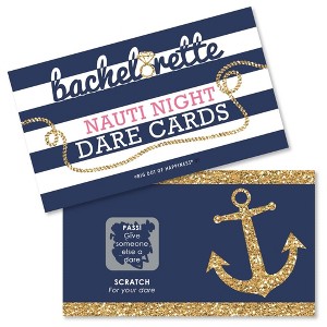 Big Dot of Happiness Last Sail Before the Veil - Nautical Bridal Shower and Bachelorette Party Game Scratch Off Dare Cards - 22 Count - 1 of 4