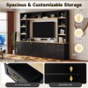 Bella Depot 102.3"W Farmhouse Entertainment Center Wall Unit TV Stand with Bookshelves for TVs Up to 75" - 4 of 4
