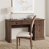 54" Fluted Modern Desk w/Built-in Charging Station & File Cabinet - Storage Office Desk for Study, Living Room & Bedroom - 4 of 4
