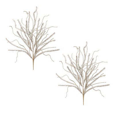 Melrose Glittered Tinsel Branch (Set of 2)
