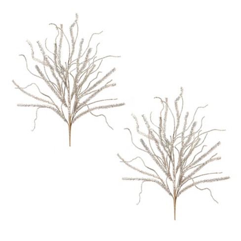 Melrose Glittered Tinsel Branch (Set of 2) - image 1 of 3