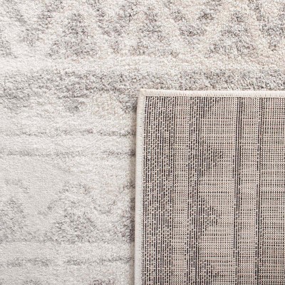 Ivory and Grey Synthetic Hand-knotted Reversible Area Rug, 8' x 8'