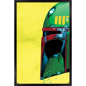 Trends International Star Wars: Archetype - Boba Fett Helmet Framed Wall Poster Prints - 1 of 4