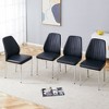NicBex PU Leather Dining Chairs Set of 4,Armless Upholstered Kitchen Chair with Extended Backrest and Silver Metal Legs for Dining Room,Kitchen - 2 of 4