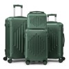 Karl Home 4 Piece Set ABS Trolley Cases Iron Trolley Rod Green - 2 of 2