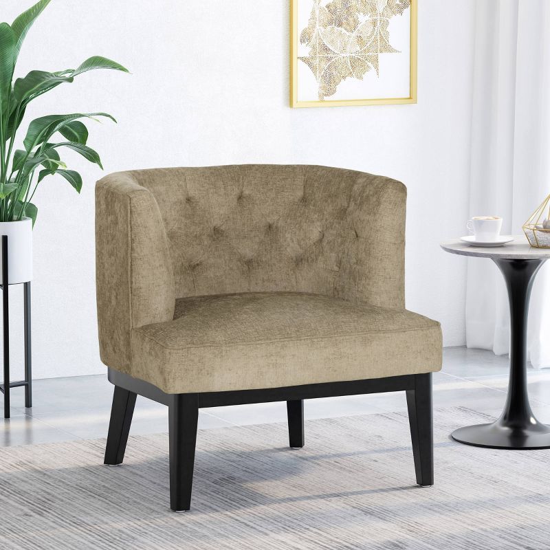 Clough Contemporary Fabric Tufted Accent Chair - Christopher Knight Home, 3 of 11
