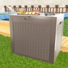 Infurnic Deck Boxes, Portable Storage Box with Waterproof Function for Storage Patio Furniture, Garden Tools, All Weather Use, Brown, 22"*21"*17" - 2 of 4