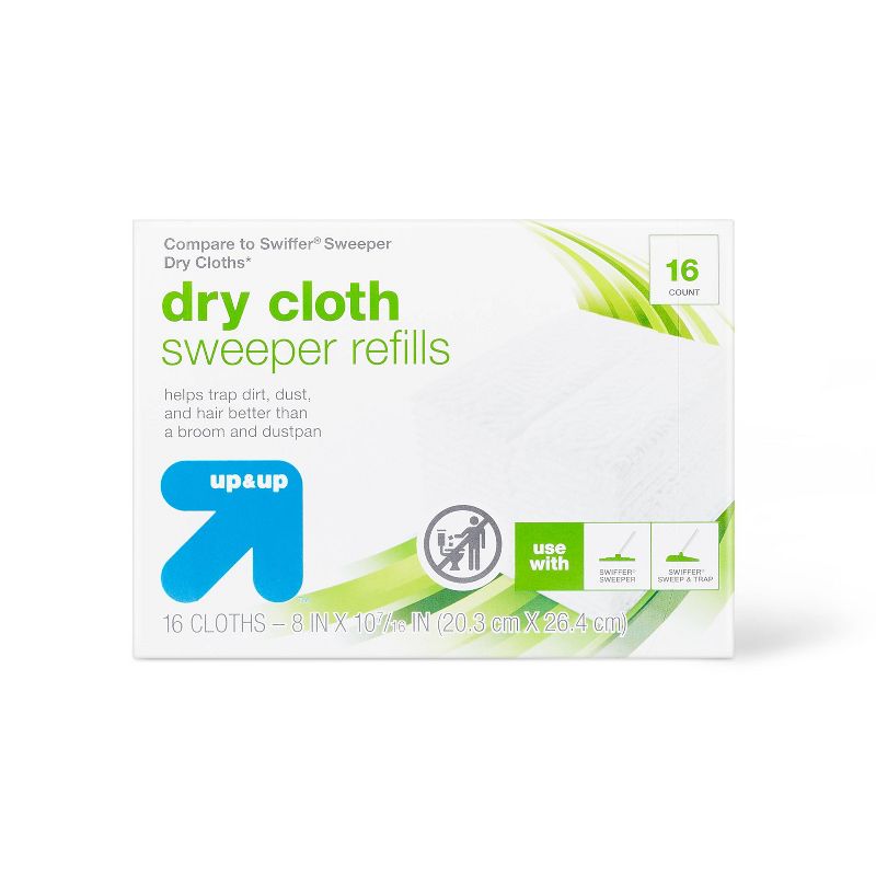 Floor Sweepers Dry Cloths - Unscented - 16ct - up &#38; up&#8482;, 1 of 7