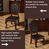 ORRD Dining Chairs Set of 2 – Antique Leather Dining Chairs with Solid Wood Legs & Rivet Decor, for Kitchen, Bedroom, Living Room (Brown Armless) - 4 of 4