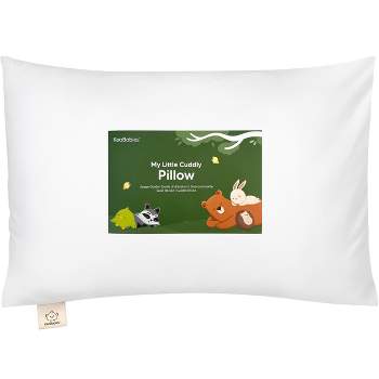 KeaBabies Cuddly Toddler Pillow with Pillowcase, 13X18 Kids Pillow for Sleeping, Small Travel Pillows, Nursery Pillow (Soft White)