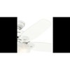 Hunter 42" Builder Lighted Ceiling Fan Snow White Finish - Perfect for Small Rooms with WhisperWind Technology - 3 of 4
