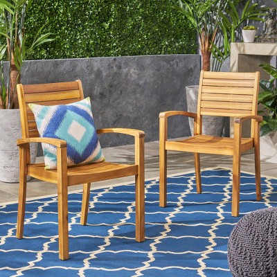 Dracelo Set of 2 Outdoor Dining Chair