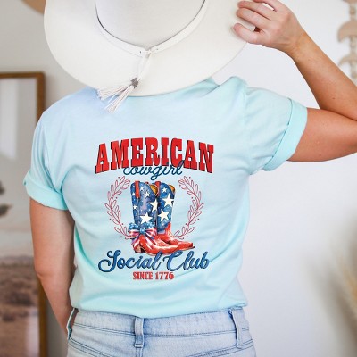 Simply Sage Market American Cowgirl Social Club Front And Back Short Sleeve Tee