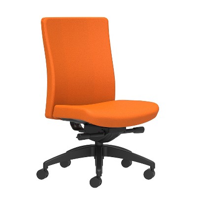 Union & Scale Task Chair Upholstered Armless Apricot Fabric 54193