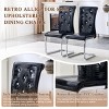 TopComfy Accent Chairs Set Of 4 Retro Alligator Skin Upholstered Dining Chairs Faux Leather Design For Dining Room, Black, 16.4"*22.4"*39.6" - 3 of 4