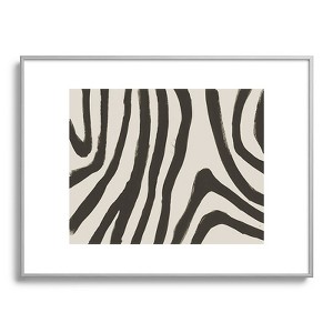 Megan Galante Painted Zebra Metal Framed Art Print - Deny Designs - 1 of 4