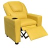 LOVMOR Kids Recliner Chair, Kid Upholstered Couch with Cup Holder, Footrest&Backrest, Toddlers Velvet Recliner w/ Headrest&Footrest - 2 of 4